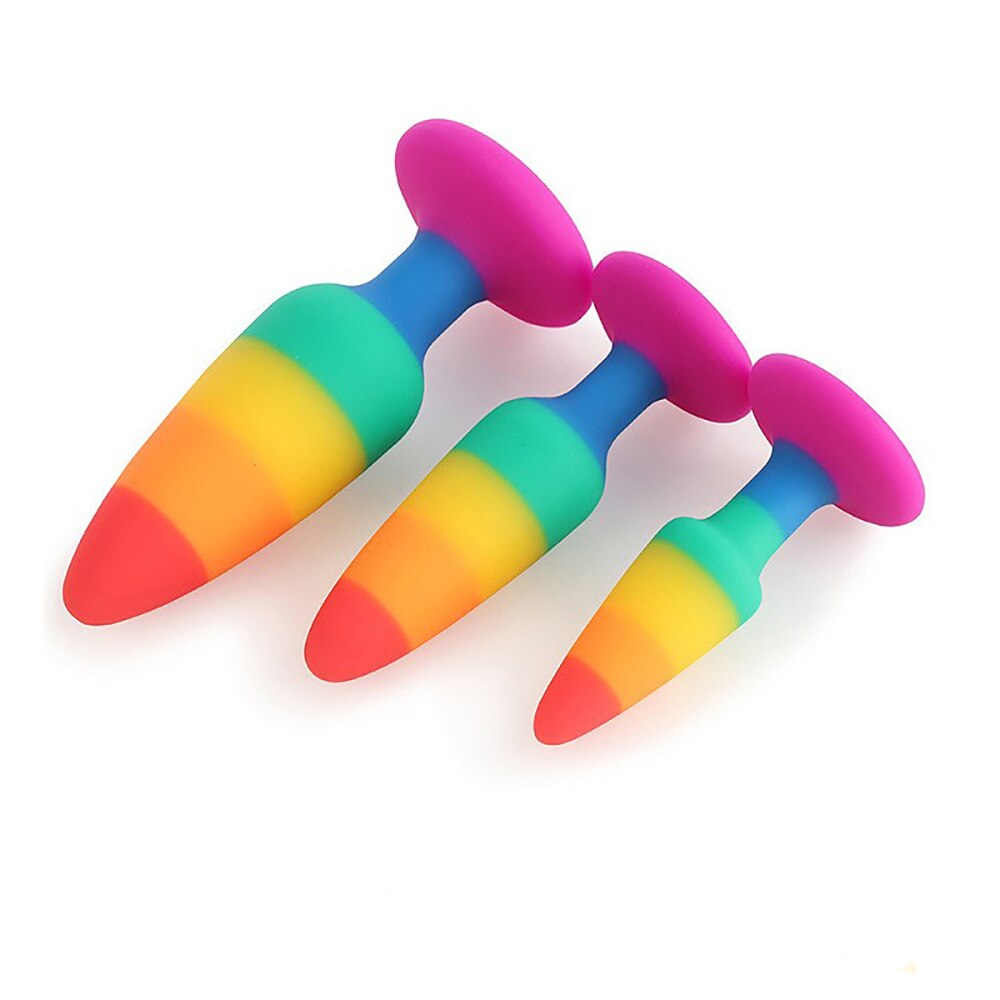 3 Sizes Colorful Silicone Butt Plug