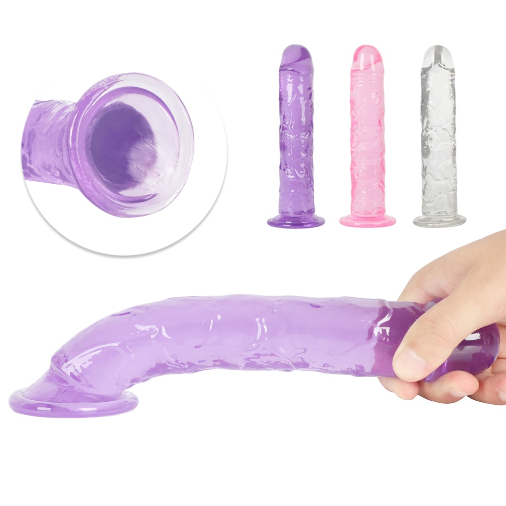 Soft Jelly Anal Dildo With Suction Cup Realistic Dildo