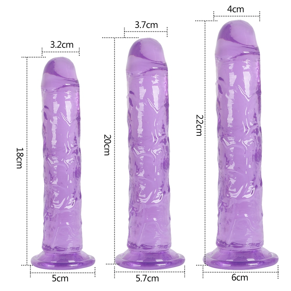 Soft Jelly Anal Dildo With Suction Cup Realistic Dildo