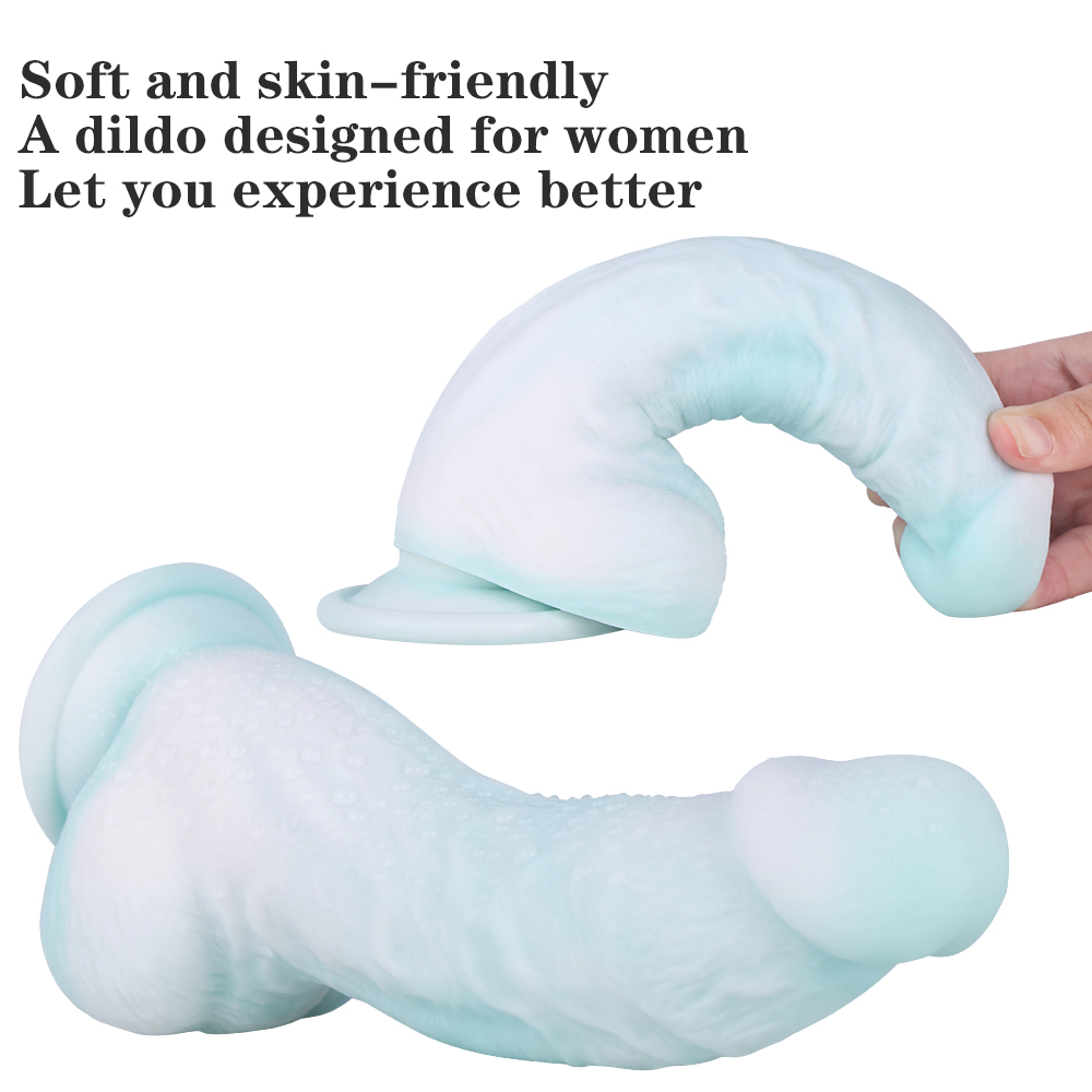 Soft big glans Dildo Realistic Huge Penis Anal Sex Toy
