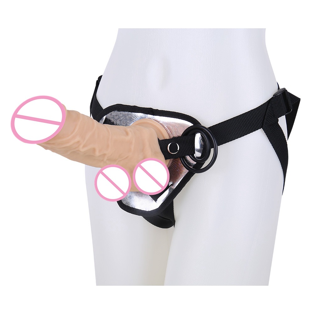 Dildo Strap On Realistic Penis with Suction Cup G-spot Anal Butt Plug Belt Wearable Panties