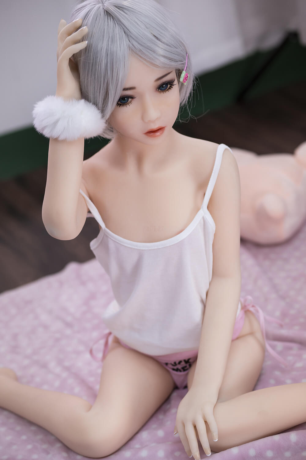 US Stock 100CM Cute Natural Flat Silicone Sex Dolls