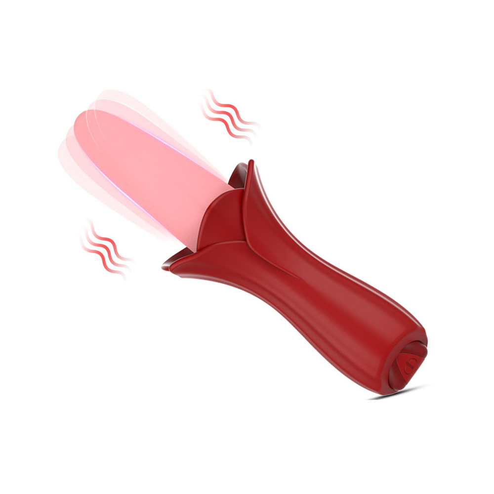 Rose silicone tongue licking vibrator